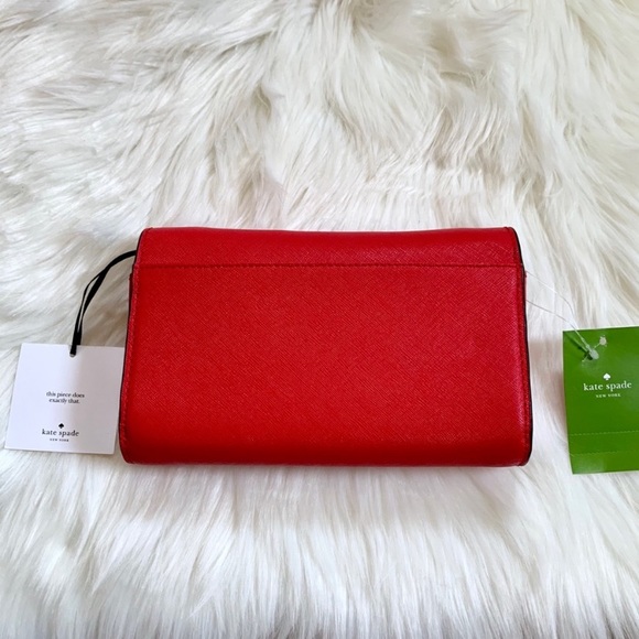 Kate Spade Laurel Way Hot Chili Addison Wallet Bag - Picture 6 of 8